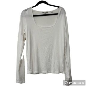 Vince Long Sleeve Square Neck Top XL